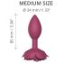 Love to Love Open Roses M - plug anale in silicone (rosso bordeaux)