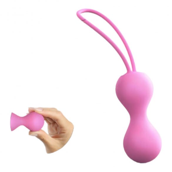 Duo di palline vaginali in silicone "Joia" di Love to Love (rosa) 