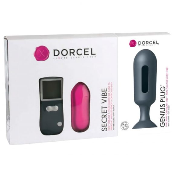 Vibro Uovo Radiocomandato Dorcel Secret - Kit Anal Plug e Uovo Vibrante (2 Pezzi) 