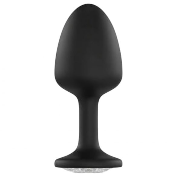 Dorcel Geisha Plug Diamond M - plug anale con pietra bianca (nero)