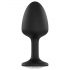 Dorcel Geisha Plug Diamond M - plug anale con pietra bianca (nero)