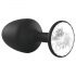 Dorcel Geisha Plug Diamond M - plug anale con pietra bianca (nero)