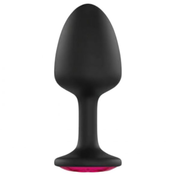 Dorcel Geisha Plug Ruby M - plug anale con pietra rosa (nero)