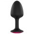 Dorcel Geisha Plug Ruby M - plug anale con pietra rosa (nero)