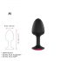 Dorcel Geisha Plug Ruby M - plug anale con pietra rosa (nero)