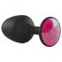 Dorcel Geisha Plug Ruby M - plug anale con pietra rosa (nero)