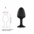 Tappo Geisha Dorcel Diamond L con Gioiello Bianco - Dildo Anale nero 