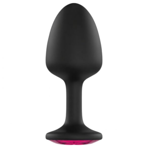 Dorcel Geisha Plug Ruby L - plug anale con gemma rosa (nero)