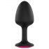 Dorcel Geisha Plug Ruby L - plug anale con gemma rosa (nero)