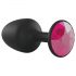 Dorcel Geisha Plug Ruby L - plug anale con gemma rosa (nero)