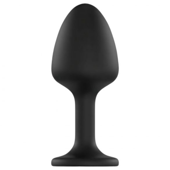 Dorcel Geisha Plug Diamond XL - plug anale con pietra bianca (nero)