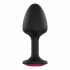 Plug Anale Geisha Ruby XL con Gemma Rosa - Dildo Nero 