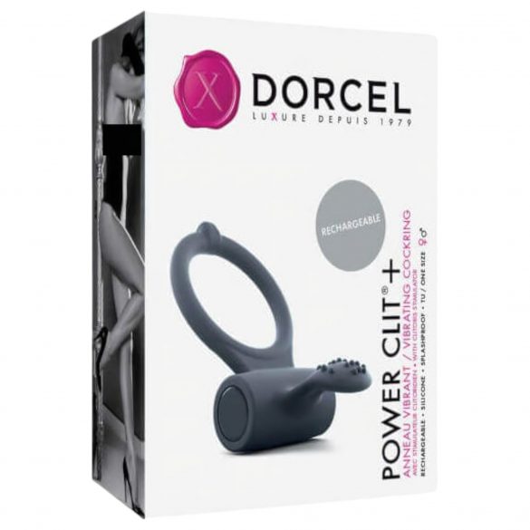 Anello Vibrante Ricaricabile Dorcel Power Clit Plus per Pene (Nero) 