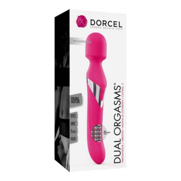 Dorcel Orgasmi Doppi - vibratore massaggio ricaricabile 2in1 (rosa) 