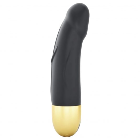 Vibratore Ricaricabile Dorcel Real Vibration S 2.0 in Silicone Nero-Oro 