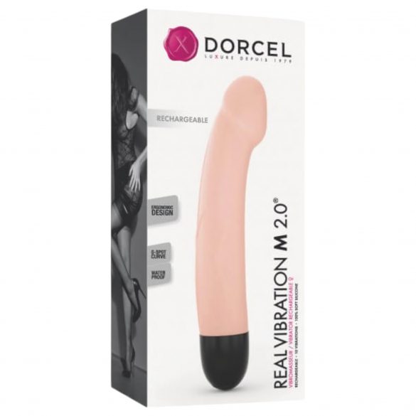 Vibratore Realistico "Dorcel Real Vibration M 2.0" con Batteria Ricaricabile (Naturale) 