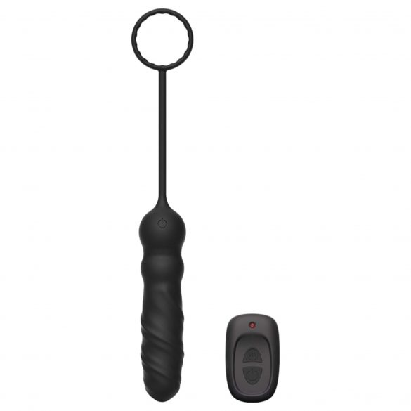 Vibratore Anale a Controllo Remoto e Ricaricabile Dorcel Deep Seeker con Anello Penico (Nero) 