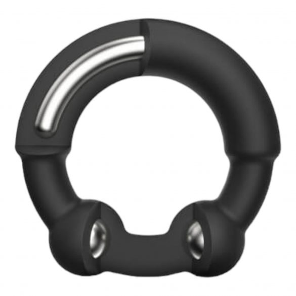 Anello Rinforzato in Silicone e Metallo Dorcel (nero) 