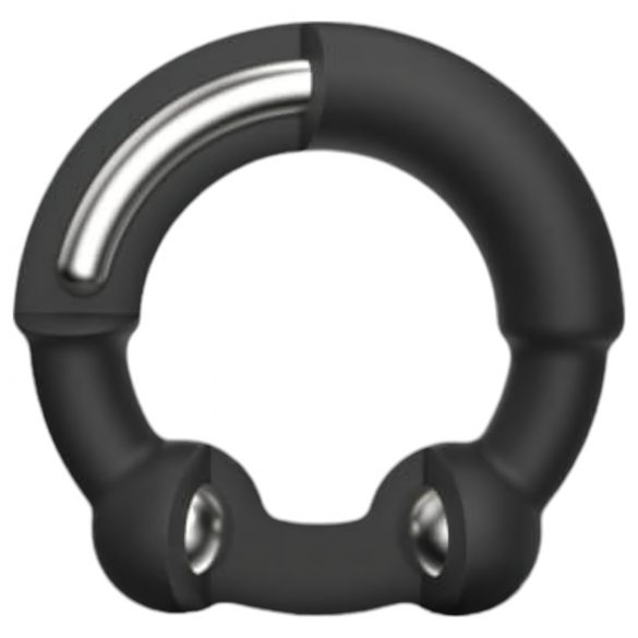 Anello Rinforzato in Silicone e Metallo Dorcel (nero) 