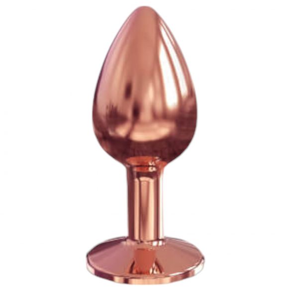 Dorcel Diamond Plug S - plug anale in alluminio - piccolo (oro rosa)