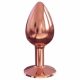 Tappo Anale Diamante Dorcel S in Alluminio - Piccolo (Oro Rosa) 