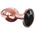 Dorcel Diamond Plug S - plug anale in alluminio - piccolo (oro rosa)