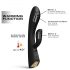 Dorcel Flexi Rabbit - Vibratore nero con braccio clitorideo riscaldante