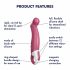 Ippopotamo Carezze Satisfyer - Vibratore ricaricabile e impermeabile (magenta) 