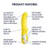 Satisfyer Yummy Sunshine - Vibratore ricaricabile per il punto G impermeabile (giallo) 