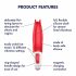 Satisfyer Power Flower - vibratore ricaricabile e impermeabile (rosso)