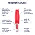 Satisfyer Power Flower - vibratore ricaricabile e impermeabile (rosso)