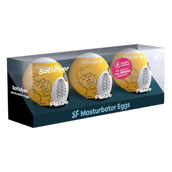 Set di Uova Masturbatorie Hydro-Attive "Satisfyer Egg Fierce" (Confezione da 3) 