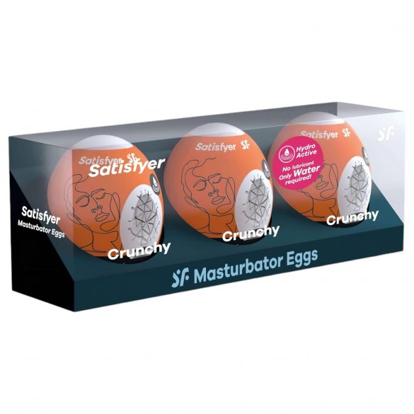 Satisfyer Egg Crunchy - set di uova masturbatorie (3 pezzi)