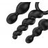 Satisfyer Booty Call - Set di plug anali nero (3 pezzi)