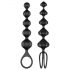 Set di Dildo Anale a Sfera Satisfyer Love Beads in Silicone Nero - 2 Pezzi 