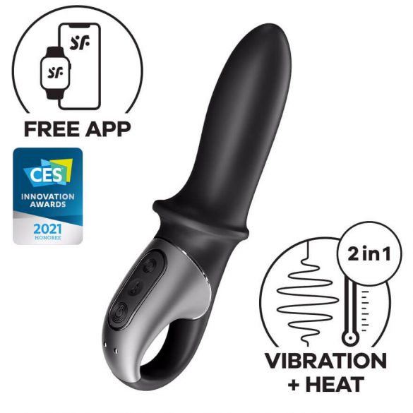 Vibratore Anale Riscaldante e Intelligente Satisfyer Hot Passion (Nero) 