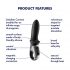 Vibratore Anale Riscaldante e Intelligente Satisfyer Hot Passion (Nero) 