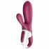 Satisfyer Coniglio Caldo - vibratore riscaldante intelligente con stimolatore clitorideo (rosso) 