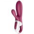 Satisfyer Hot Bunny - vibratore riscaldante intelligente con stimolatore del clitoride (rosso)