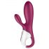 Satisfyer Hot Bunny - Vibratore riscaldante con asta clitoridea smart (rosso)