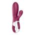 Satisfyer Coniglio Caldo - vibratore riscaldante intelligente con stimolatore clitorideo (rosso) 