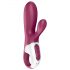 Satisfyer Hot Bunny - vibratore riscaldante intelligente con stimolatore del clitoride (rosso)