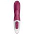 Satisfyer Hot Bunny - Vibratore riscaldante con asta clitoridea smart (rosso)