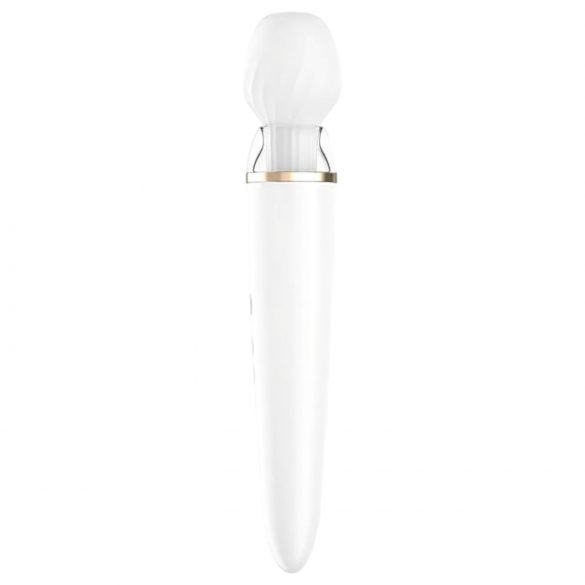 Satisfyer Double Wand-er - massaggiatore vibrante intelligente (bianco)