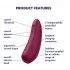 Satisfyer Curvy 1+ - Stimolatore Clitorideo Intelligente a Onde d'Aria Impermeabile (Rosso) 