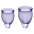 Set di coppette mestruali Satisfyer Feel Confident (viola) - 2 pezzi 