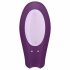 Vibratore di coppia impermeabile, ricaricabile e controllabile tramite smartphone Double Joy di Satisfyer (viola) 