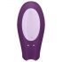 Satisfyer Double Joy - vibratore di coppia intelligente, ricaricabile e impermeabile (viola)