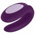 Vibratore di coppia impermeabile, ricaricabile e controllabile tramite smartphone Double Joy di Satisfyer (viola) 