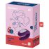 Vibratore di coppia impermeabile, ricaricabile e controllabile tramite smartphone Double Joy di Satisfyer (viola) 